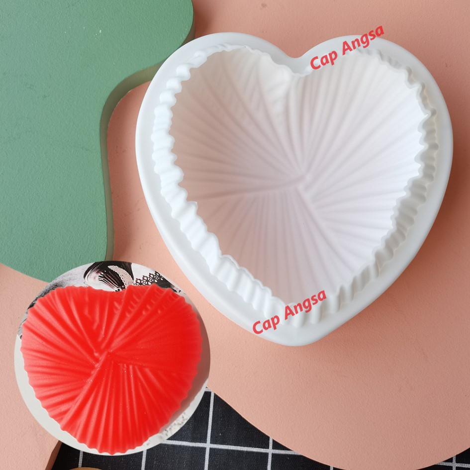 CETAKAN SILIKON HATI SILICONE MOLD HEART LOVE WOOL BALL BOLA WOL PINATA COKLAT FONDANT JELLY AGAR SILICON MOULD 3D