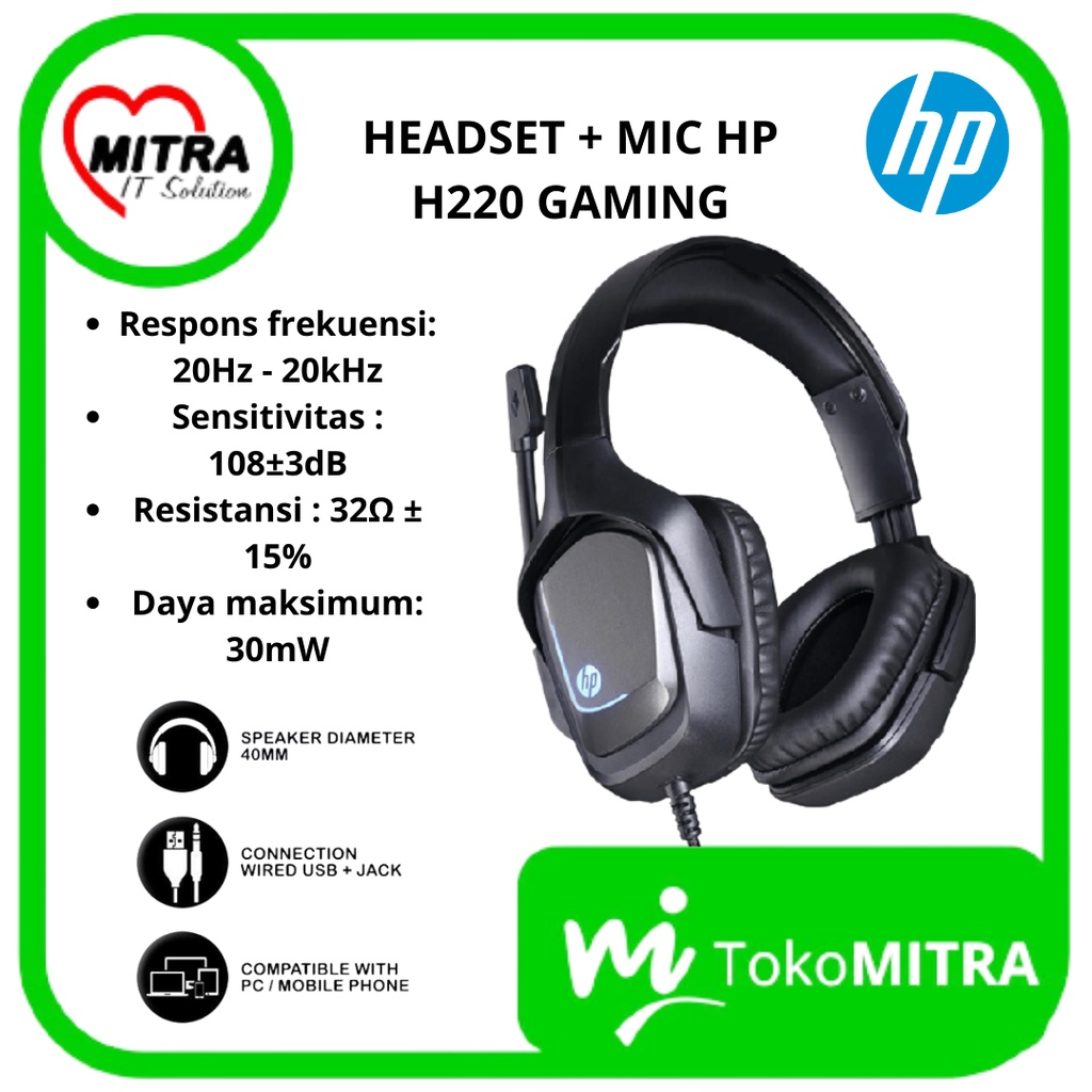 HEADSET GAMING HP H220 / GAMING HEADPHONE