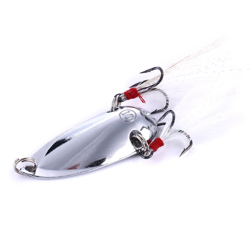 1 Pc Umpan Pancing Hard Bait Bentuk Sendok Spinner Bahan Logam Berat 10.4g