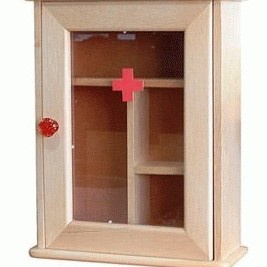 Kotak P3K Kayu Sedang / Lemari P3K