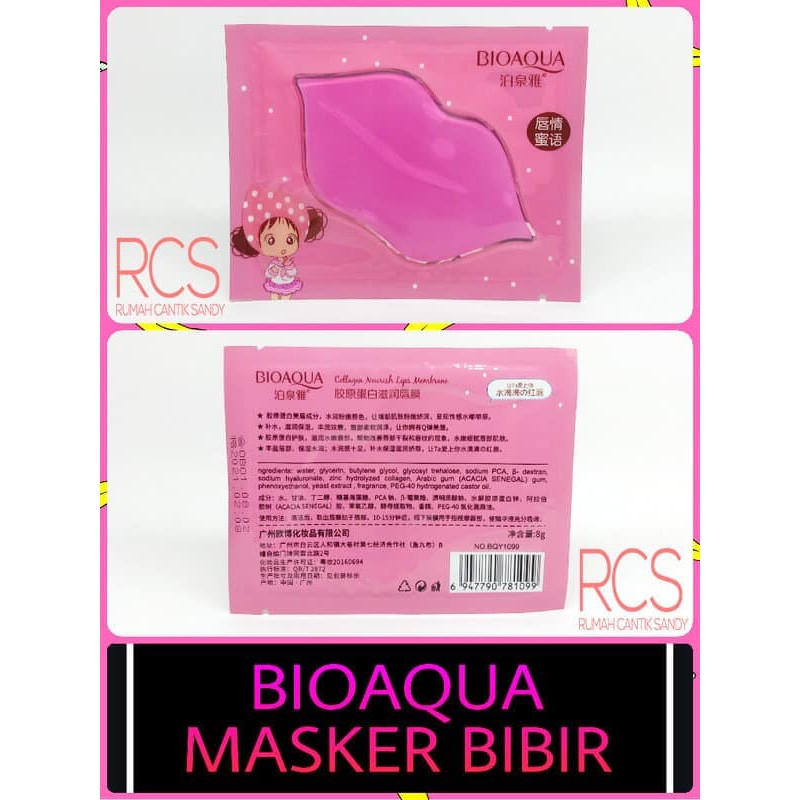 BIOAQUA ~ MASKER BIBIR ~ PERAWATAN BIBIR ~ MENCEGAH BIBIR PECAH PECAH