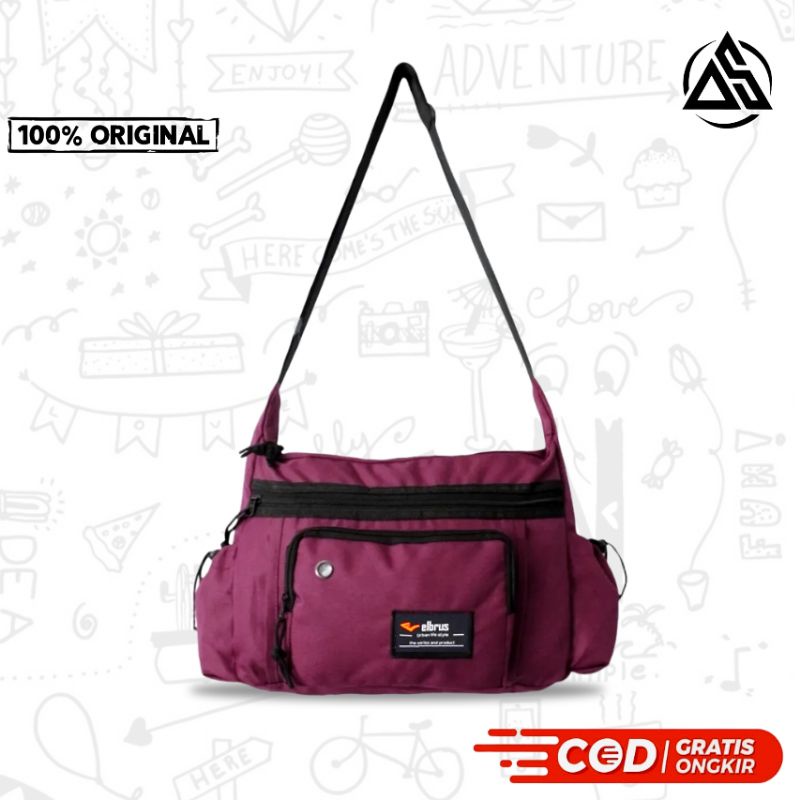 AUTHENTIC Tas Selempang Slempang Sling Bag Pria Cowok Besar Tas Slepang Kerja Kuliah Sekolah Travel Bag Distro Original Murah