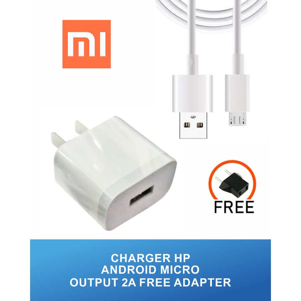 CHARGER XIAOMI NOTE 5A / 4X 2A MICRO FREE ADAPTER