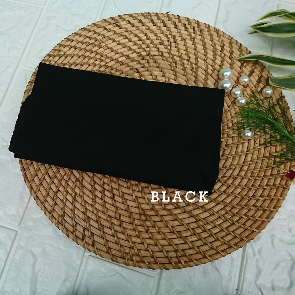 Jilbab Jersey Hijab Instan Bergo Antem Kerudung Pet Anti Tembem original-black