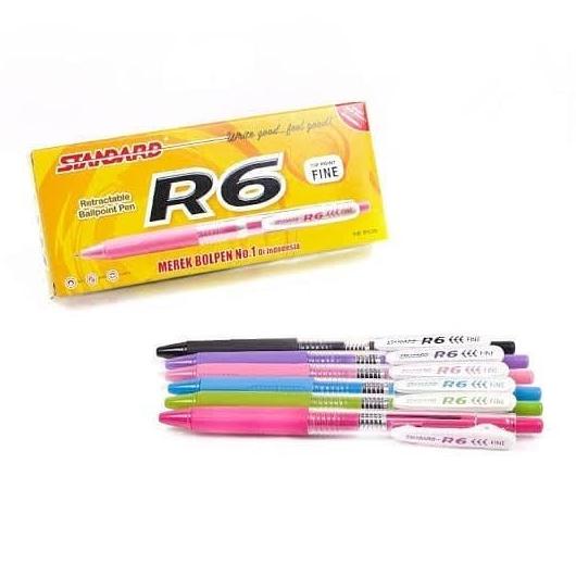 

<<<<<] Bolpen R6 Pack Isi 12 Standard / Bolpen Standard