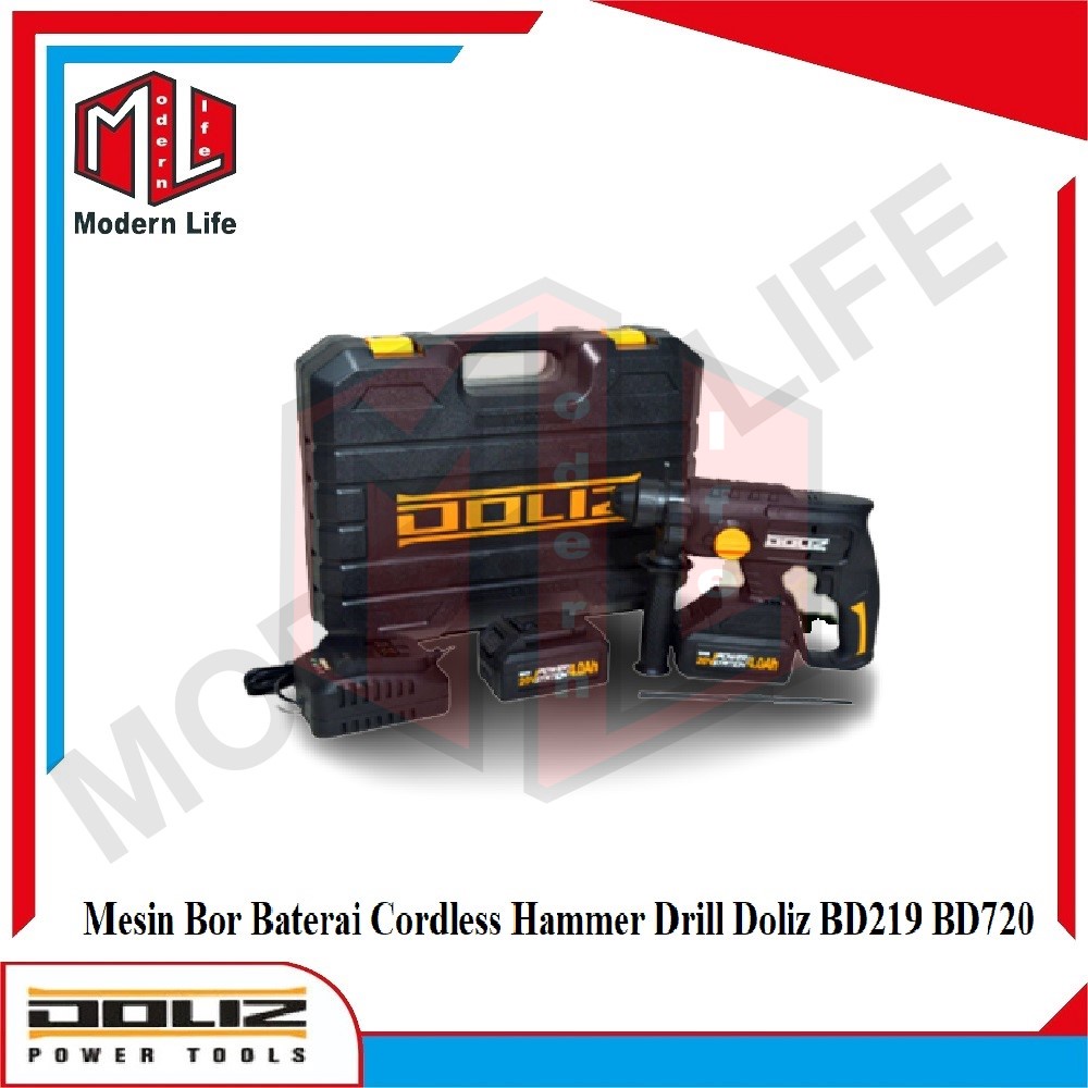 Doliz BD219 BD 720 Mesin Bor Bobok Beton Cordless / Bor Batre Rotary