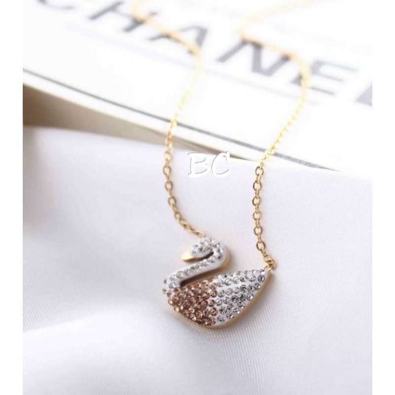 Kalung Titanium Korea Swan Bebek Angsa Anti Karat dan Alergi KT-26