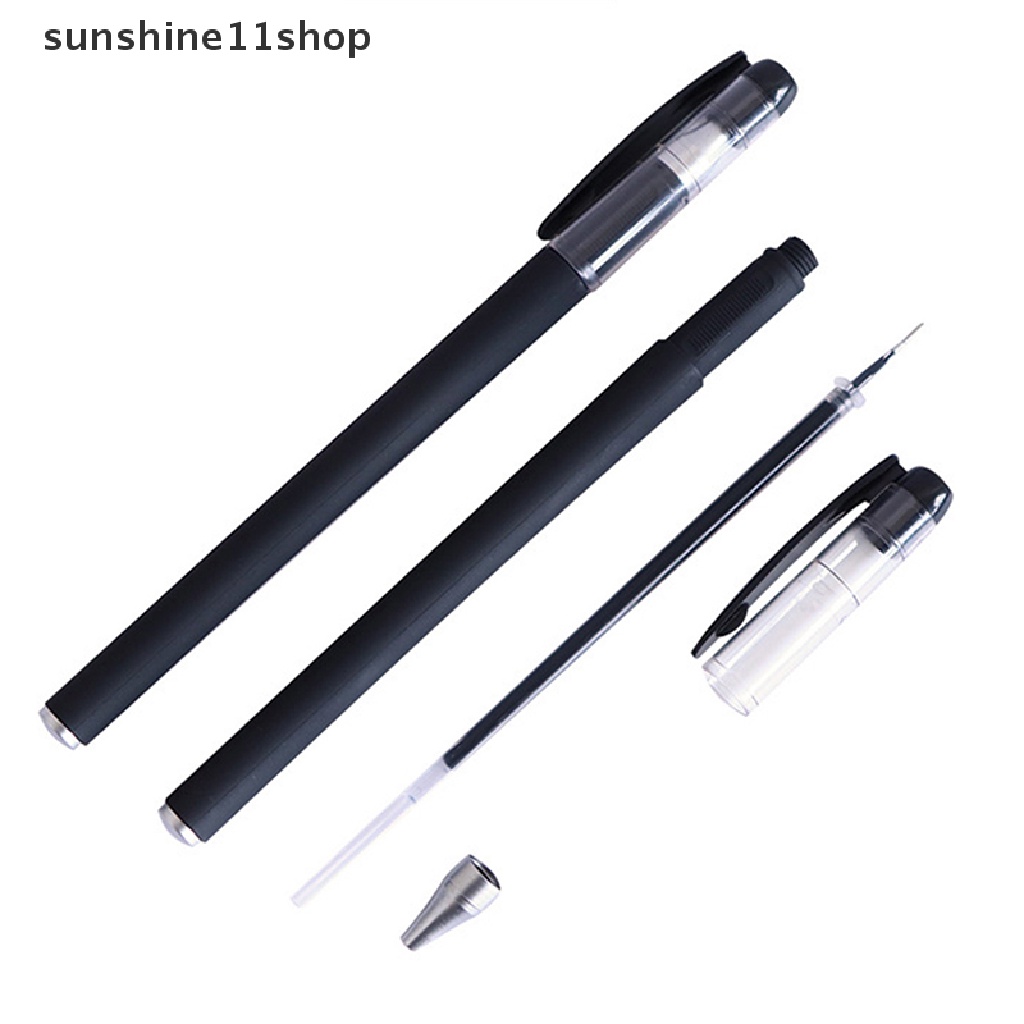 Sho 10pcs Pulpen Tinta Cair 0.5 0.38mm Kualitas Tinggi Untuk Sekolah / Kantor