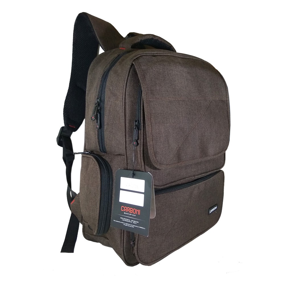 SHOPEE 6.6 SUPER SALE!! Carboni Tas Ransel AA0026 Original - Coffee+ Raincover