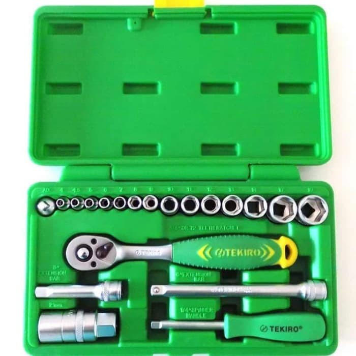 TEKIRO 1/4" - 3/8" KUNCI SOK SET 21 PCS 4-19MM