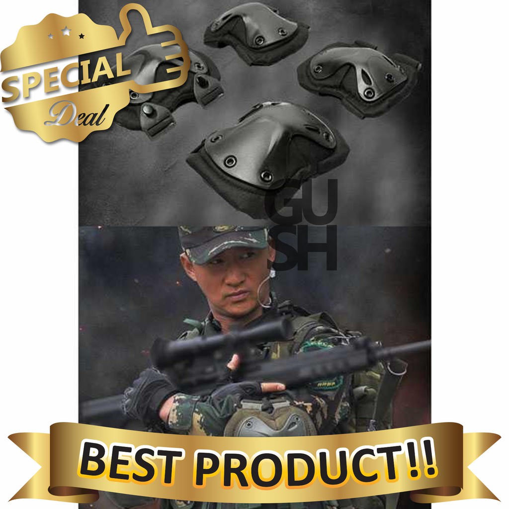 Pelindung Siku Dan Lutut Tactical Olahraga Outdoor Airsoft Gun A6986
