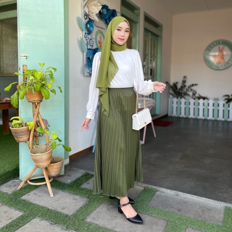 ROK PLISKET PREMIUM/ROK PLISKET KLOK/ROK PLISKET/FASHION WANITA