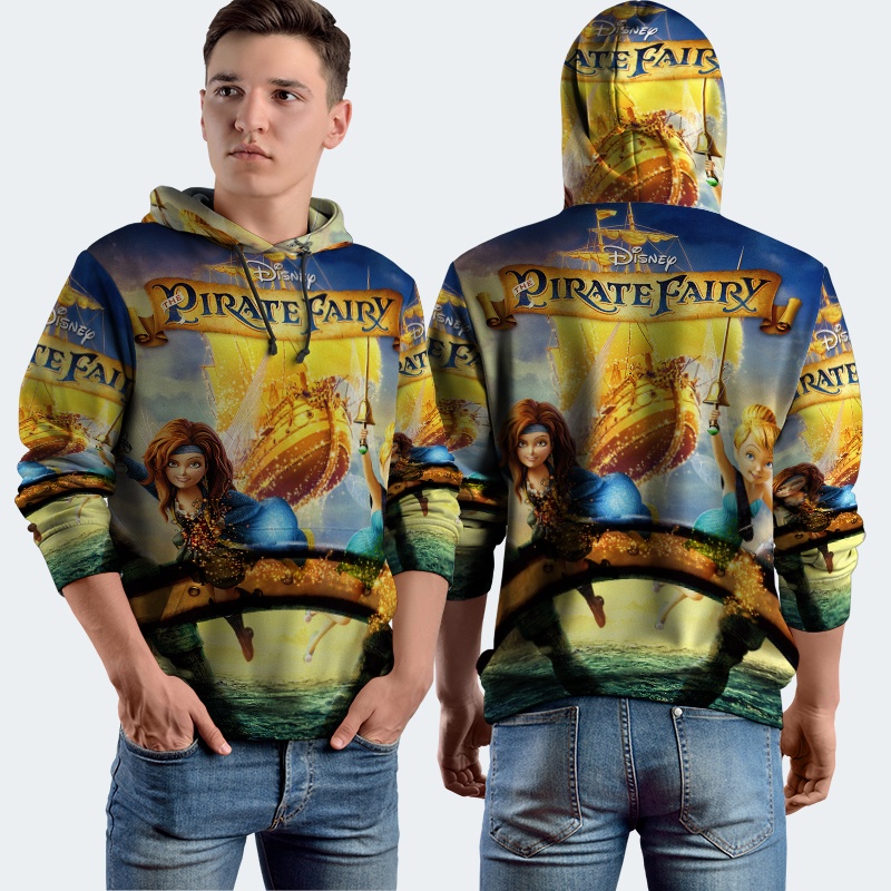 Jaket Hoodie Fullprint The Pirate Fairy Bahan Polyester Jersey