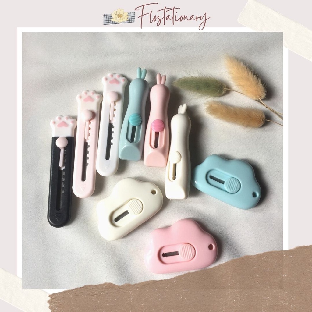 

[FS] Mini Cutter Bunny/Paw Pisau Mini Dengan Lubang Gantungan Kunci DIY