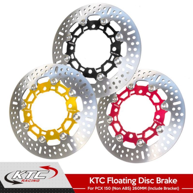 Disc Piringan KTC PCX 150 Non ABS Ukuran 260mm plus Breket