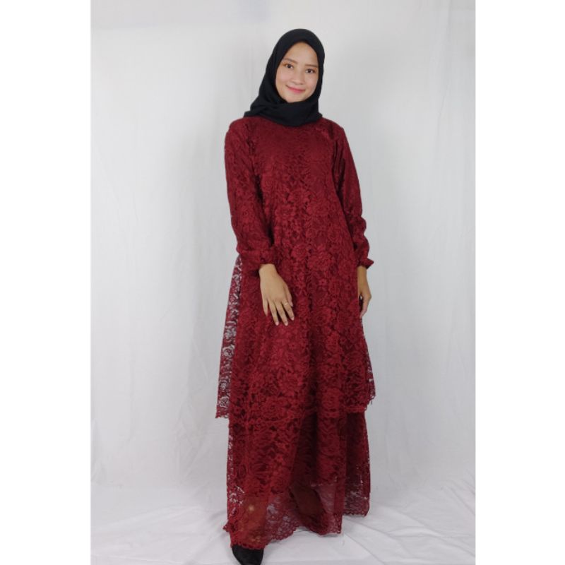 Gamis Brukat Model Malaysia Remaja dan Dewasa