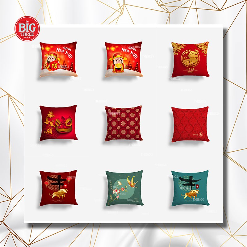 Bantal IMLEK CHINESE 40x40 cm - sofa kursi lucu kado hadiah hampers Cushion CNY - KENDRA 40*40 40