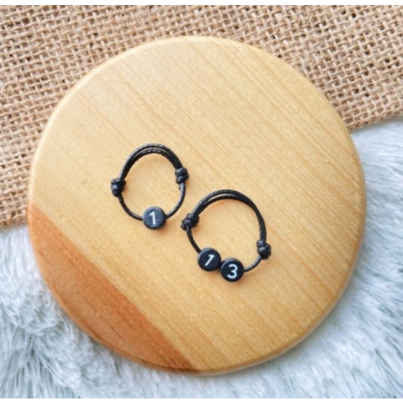PROMO cincin huruf cincin tali korea cincin huruf termurah