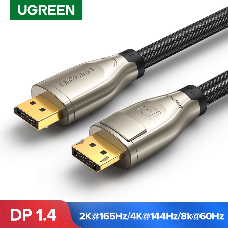 Ugreen Displayport Cable 8k Displayport 1 4 Male To Male Cable Nylon Braided Dp Cable Shopee Indonesia