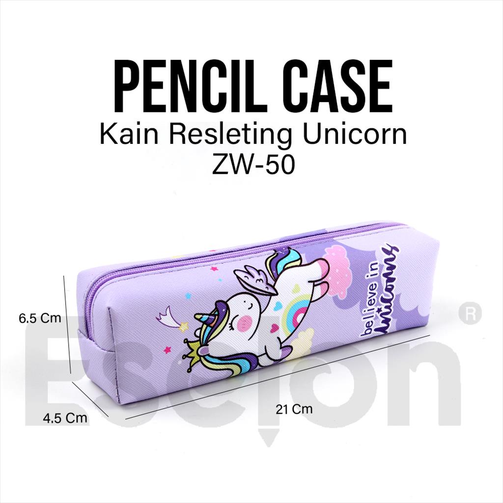 Tempat pensil Kain Unicorn Marvel  ZW50 / kotak pensil resleting ZW50-4