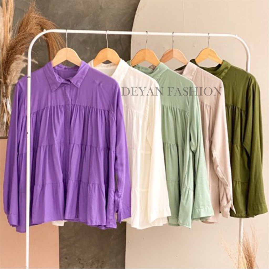 CS-(PROMO) MURAH MERIAH SORA BLOUSE/KEMEJA KEKINIAN/KEMEJA MURAH/KEMEJA WANITA