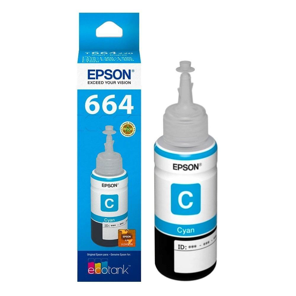 Tinta Epson 664 Cyan Original L100 L210 L220
