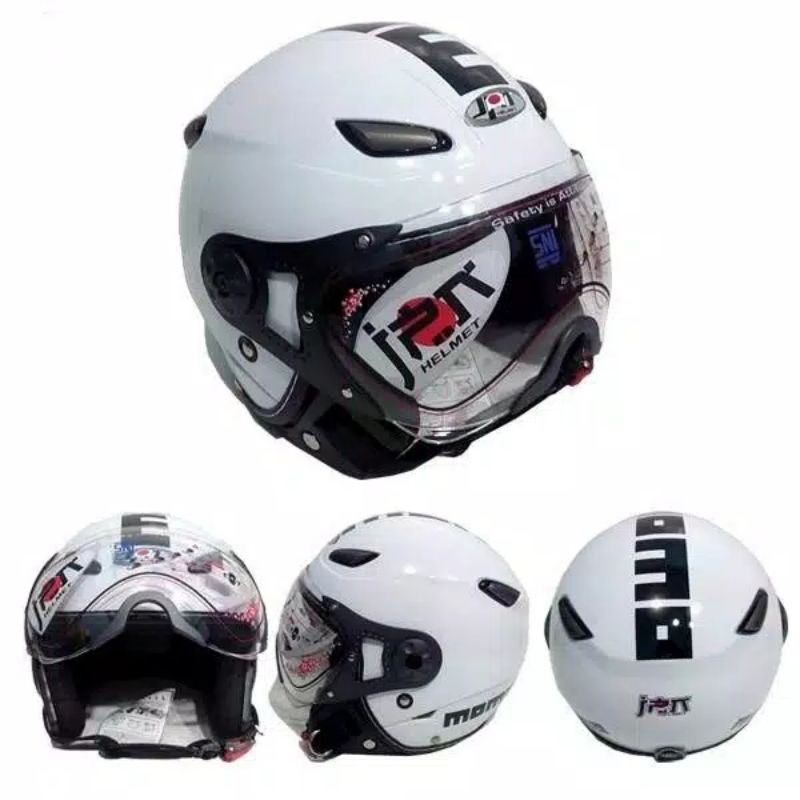 Helm JPN MOMO Pilot Original Putih Gloss