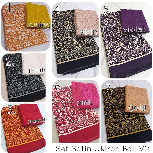 

Set satin ukir