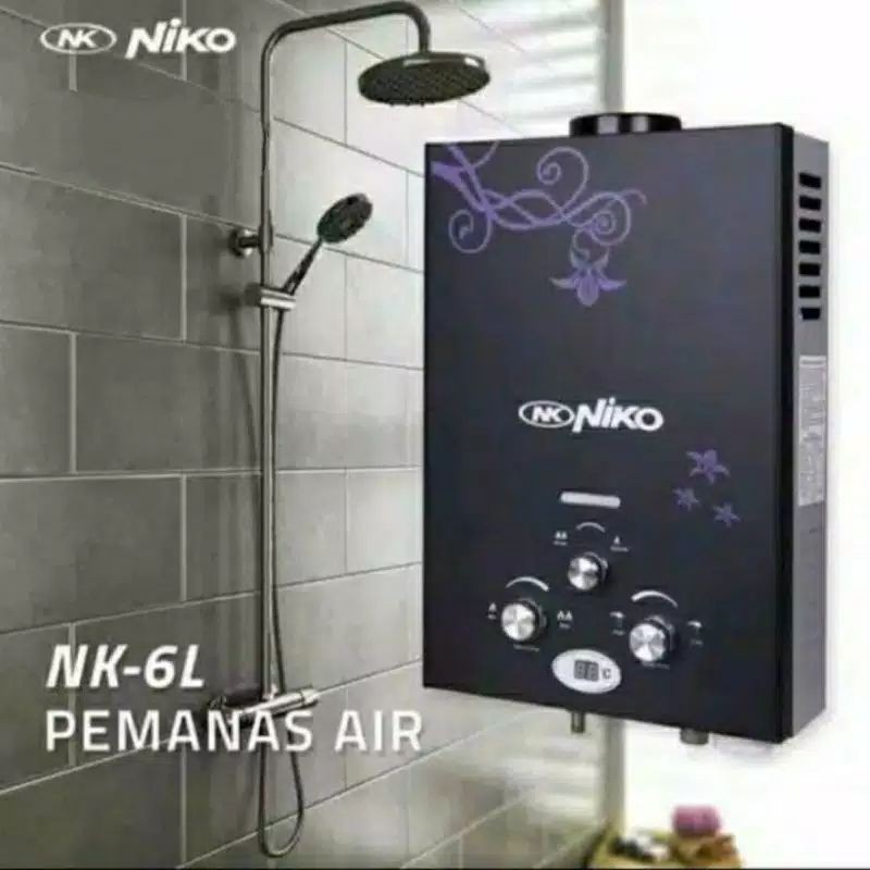 Water Heater Gas Niko Digital LED - Niko Gas Water Heater NK 6LD