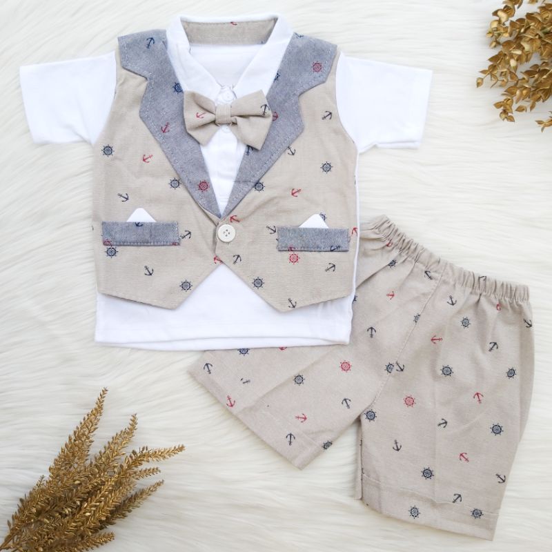 Baju setelan bayi cowok pesta / baju bayi pesta / tuxedo bayi