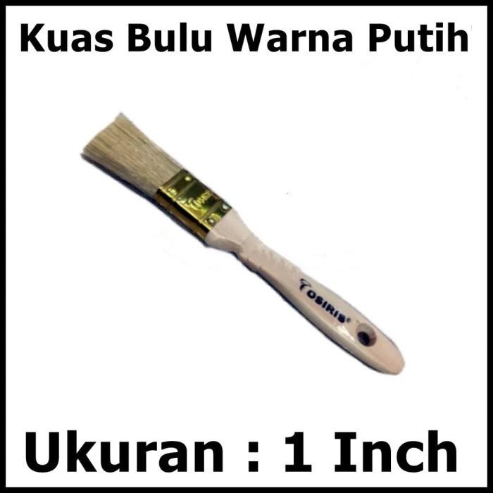 Kuas Cat Premium Bulu Putih Merek Osiris ukuran 1 Inch