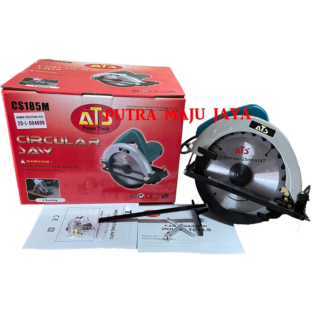 ATS CS185M MESIN GERGAJI KAYU 7" CIRCULAR SAW 185MM BELAH POTONG KAYU