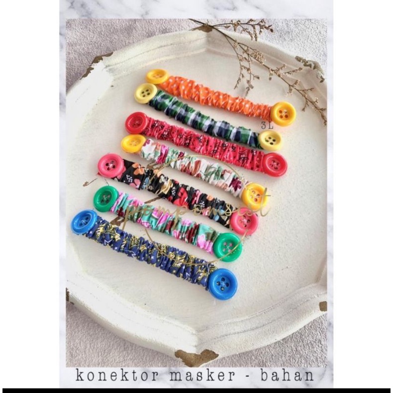 Connector Masker Jilbab Pengait Masker Hijab Kain Katun Konektor Hijab | Souvenir untuk acara pernik