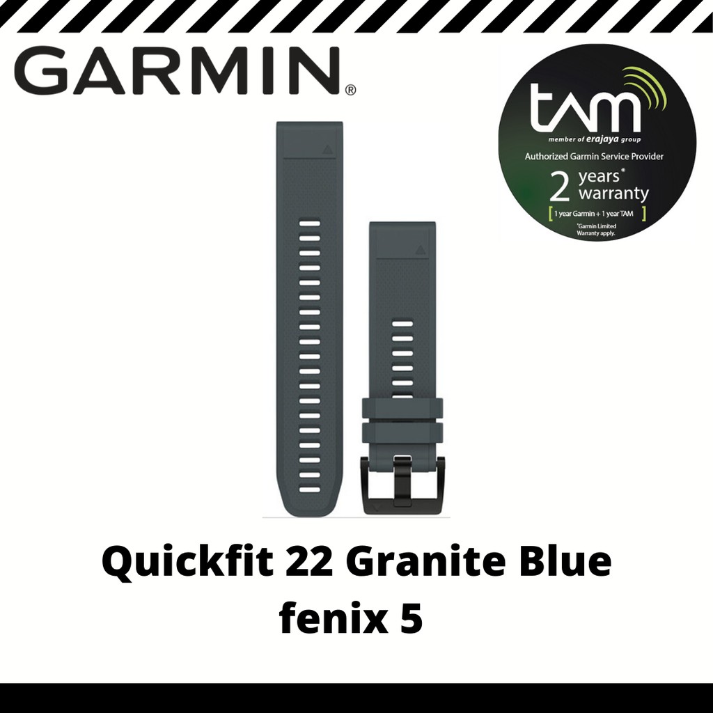 Garmin Band Strap Garmin Fenix 5 (Quickfit 22) Original granite Blue