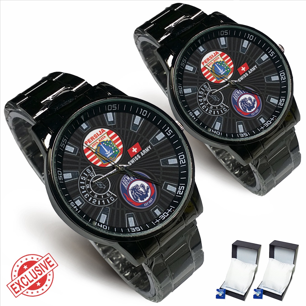 Jam Tangan Rantai Couple Logo PERSIJA AREMA (Cool)