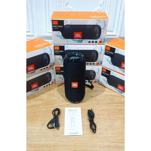 JBL Charge 8+ Mini Speaker Bluetooth Portable / Speaker TG 117 Bluetooth Super Bass-hitam