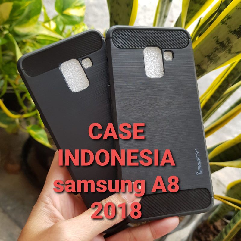Soft Case Silikon Rugged Carbon Samsung A8 2018 SM- A530F