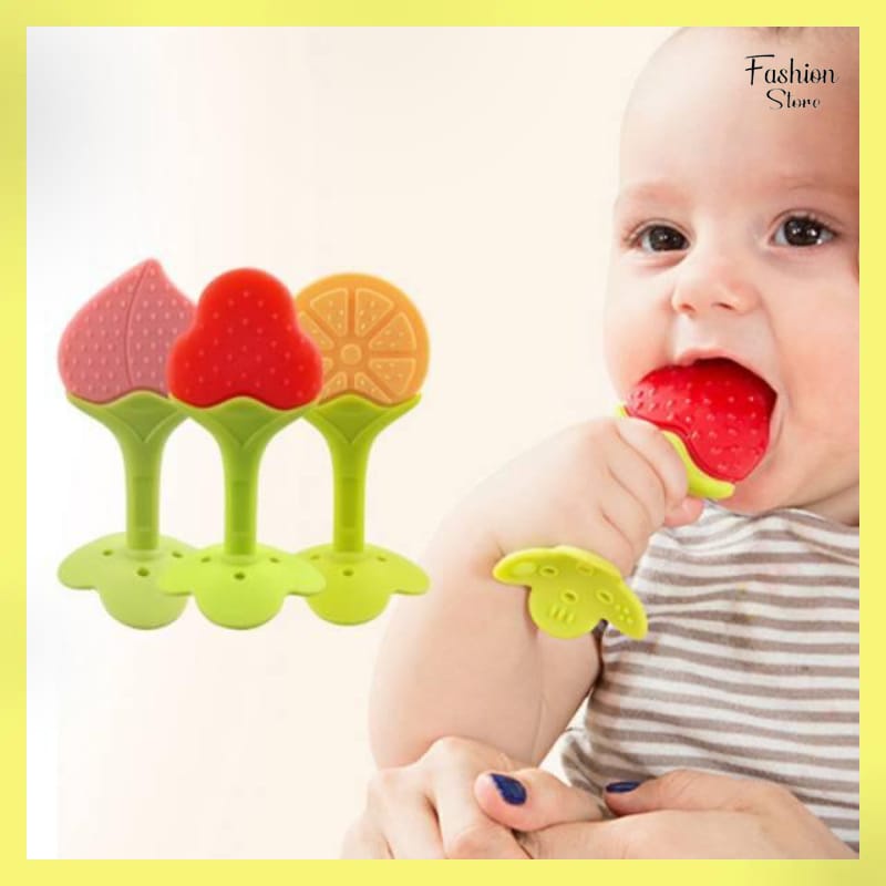 FS  Teether Bahan Silikon / Baby Fruit Teether Gigitan / Teether Gigitan Bentuk Buah Bahan BPA FREE Gigitan bayi