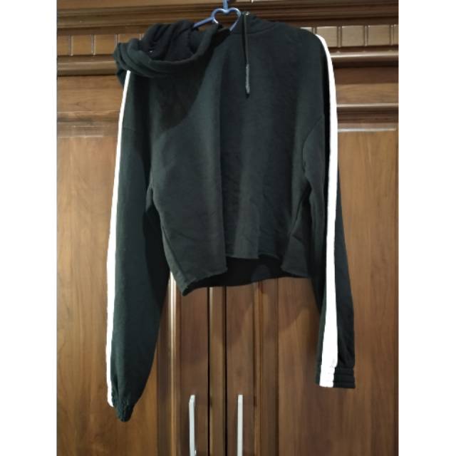 Bershka crop hoodie