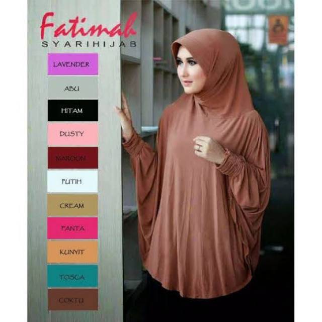 Bergo Lengan Hijab Tangan Instant Syari Fatimah Jersey