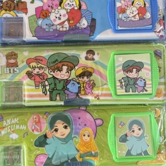 

❤[BIG ⚡ALE!!!]❤ Pencil Case Kalkulator / Tempat Pensil Magnet + Kalkulator + Serutan harga bersaing