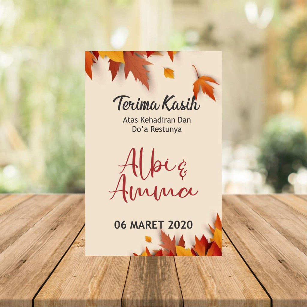 

Kartu ucapan pernikahan kartu souvenir Thanks Card wedding card Label Produk Label Kemasan hangtag