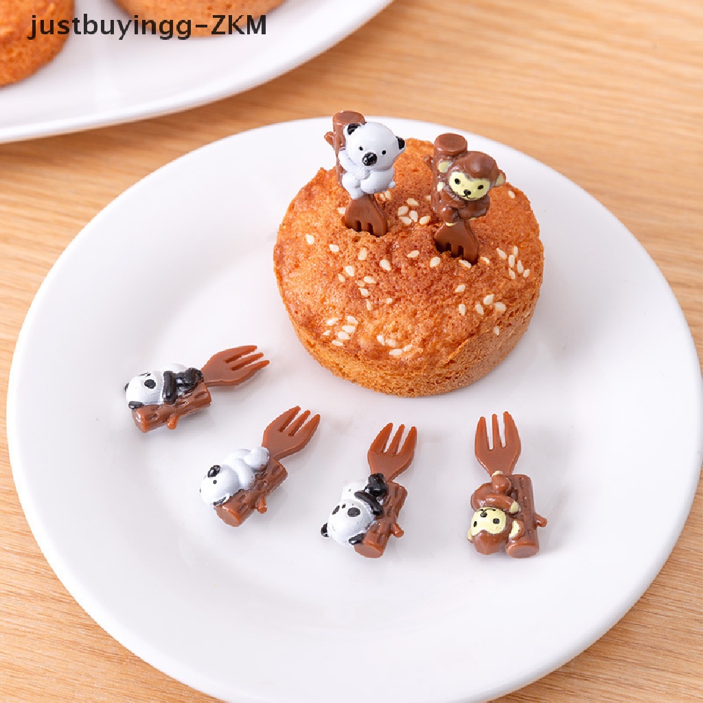 [justbuyingg] 6pcs Animal cat paw Fruit Fork Mini Cartoon Children Snack Cake Pick Toothpick [zkm]