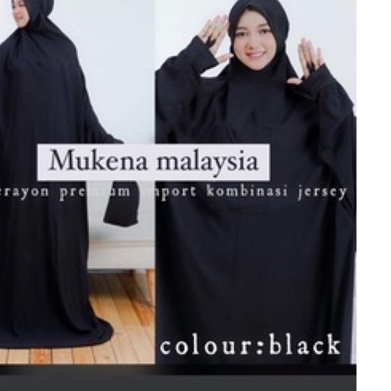 Big Sale✅-[LR14] Exclusive Mukena Terusan Hadromaut Malaysia Bahan Rayon Kombinasi Manset Kaos