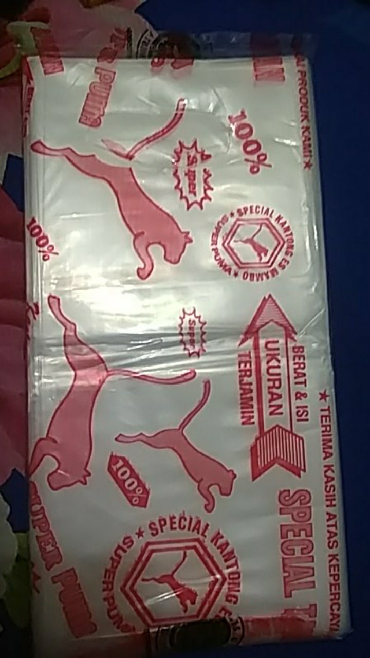 Plastik Pe Cap Puma Ukuran 9x33 Cm / Plastik Es Batu Panjang
