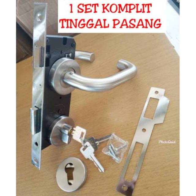 BOOM SALE kunci pintu komplit kunci pintu model pisah bhn stanlis steel anti karat kunci pintu