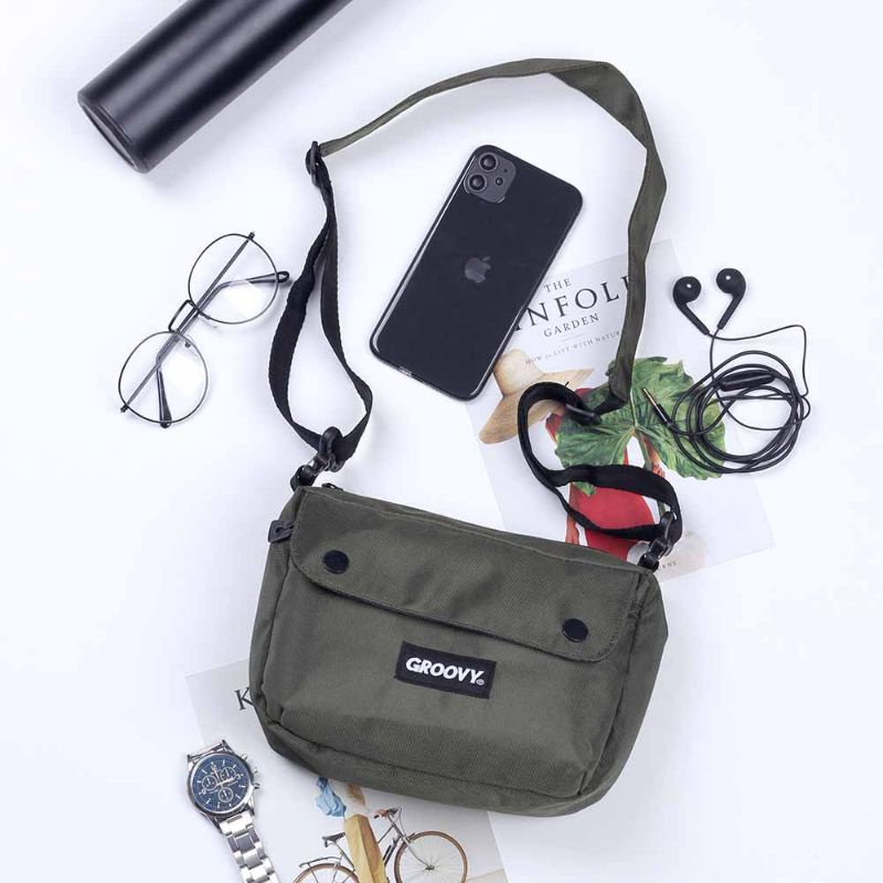 Tas Sling Bag Pria Wanita Model Terbaru Keren Stylish | Tas Selempang Slingbag | Tourer Shoulder Bag Tas Samping Model Perahu Tahan Air Murah Buff Orion