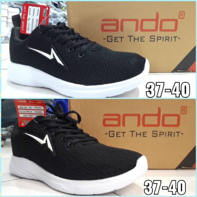 Sneakers Wanita Hitam Putih Ando Lexi & Ando Neo Lexi