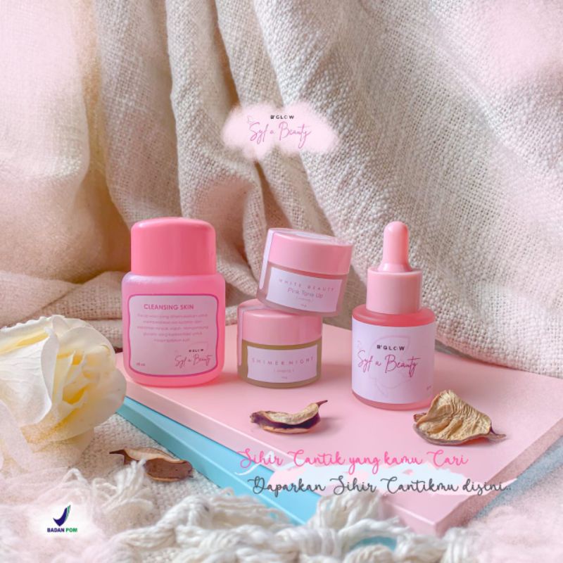 Skincare Bglow brightening PAKET PEMULA/new beautyglow bpom/ KEMASAN BARU /Paket glowing/pemutih wajah/BG/paket acne/paket skincare /skincarebpom-2