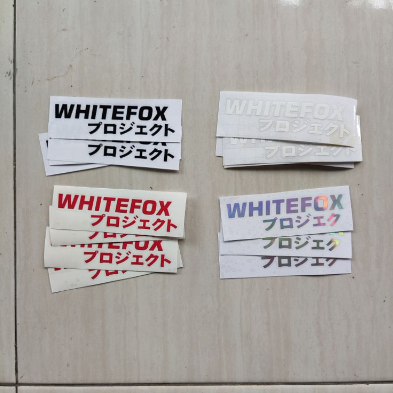 STICKER WHITEFOXPROJECT WHITEFOX TEXT JEPANG TRANSPARENT 2021